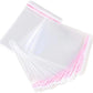 100PCS Resealable Transparent Plastic Bags Bopp Poly Self Adhesive Seal Jewellery Making Bag multiple sizes Available