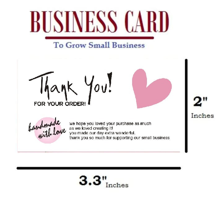 100 Pcs Thank You Card For Supporting Business Package Decoration - Thank you Business Card