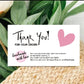 100 Pcs Thank You Card For Supporting Business Package Decoration - Thank you Business Card