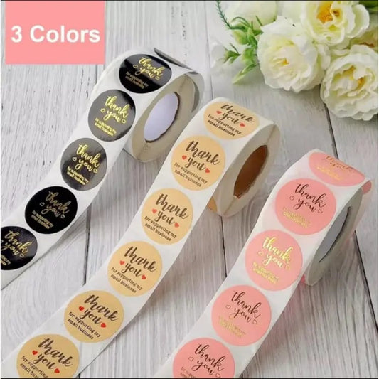 100 Pcs Thank You For Supporting My Small Business Sticker Labels for Packing Decoration