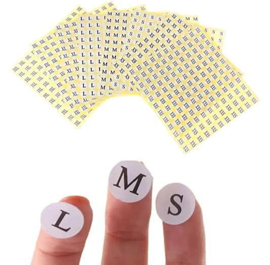 100 pcs Paper Self-Adhesive Size Labels for Clothing Garment Sticker tags Size Label XS/S/M/L/XL