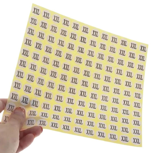 100 pcs Paper Self-Adhesive Size Labels for Clothing Garment Sticker tags Size Label XS/S/M/L/XL