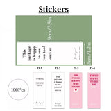 100pcs/pack Thank You Sticker Seal Labels Small Business Gift Decor Sticker This Package Happy To See You 3*9cm