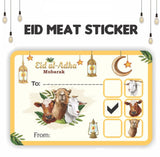 50 Pcs Eid ul-Azha Meat Stickers – Select Beef, Mutton & More for Easy Distribution