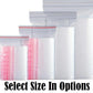 100 PCS Resealable Air Tight Zip Lock Transparent Closeable Bag - Sizes Available