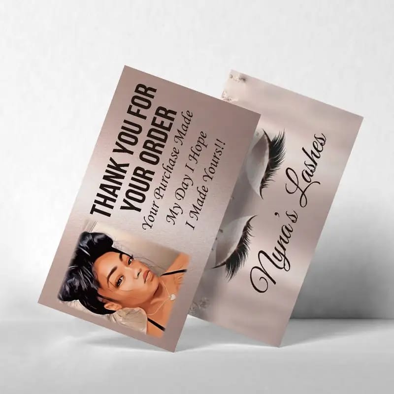 50 Pcs Double Side Card Print Custom Thank You Cards Business Thank You For Your Order Cards - Share Your Own Designs