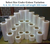 6 / 8 /12 / 19 Inch High Quality Shrink Wrap Stretch Roll | Sizes Available For Wrapping Products
