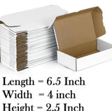 Shipping Mailer Boxes Size 6.5 x 4 x 2.5 Inch Pack of 25 Corrugated Boxes - Packing Material