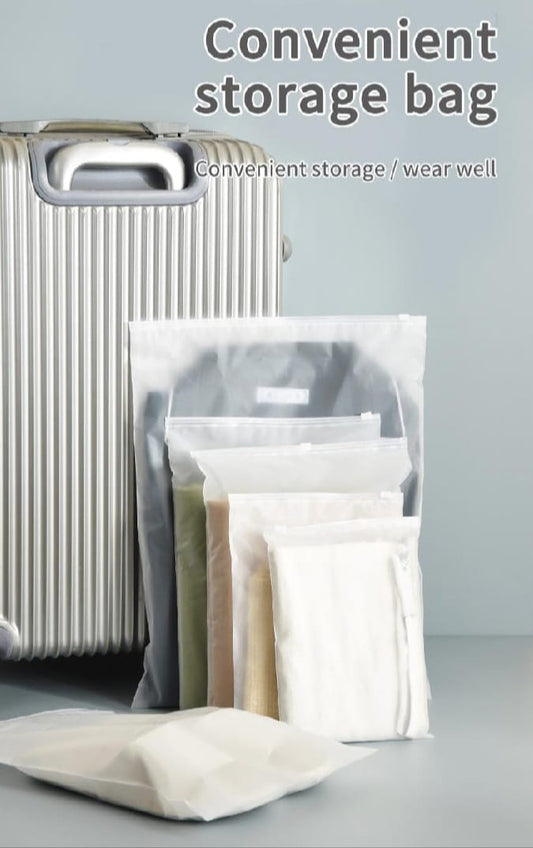 Pack of 50 Pcs Slider Suit Packing Bags- Zip Lock Plastic bags - Size Available