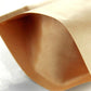 50 Pcs Brown Stand Up Kraft Pouches Paper Bags With Window And Zipper Packaging Material