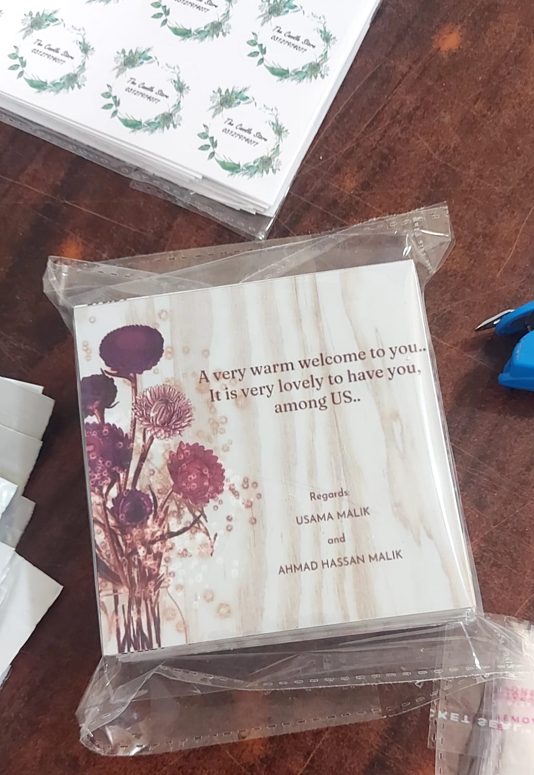 100 Pcs Custom Thank You Cards business card 6 colour Single side print Gift decoration card Personalized logo Wedding invitation