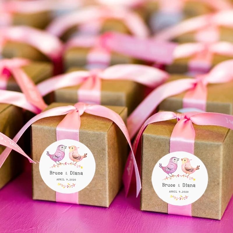 100 Pcs of Custom Stickers & Custom Logos / Wedding Stickers / Share your own Designs